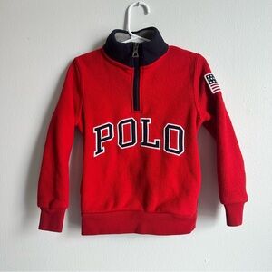 Polo Ralph Lauren half zip toddler boys fleece Size 4/4T